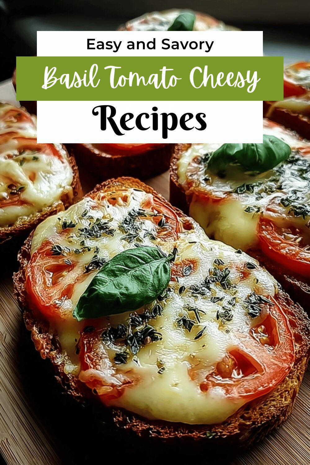Basil Tomato Cheesy Toast