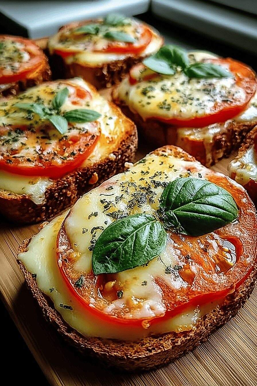 Basil Tomato Cheesy Toast