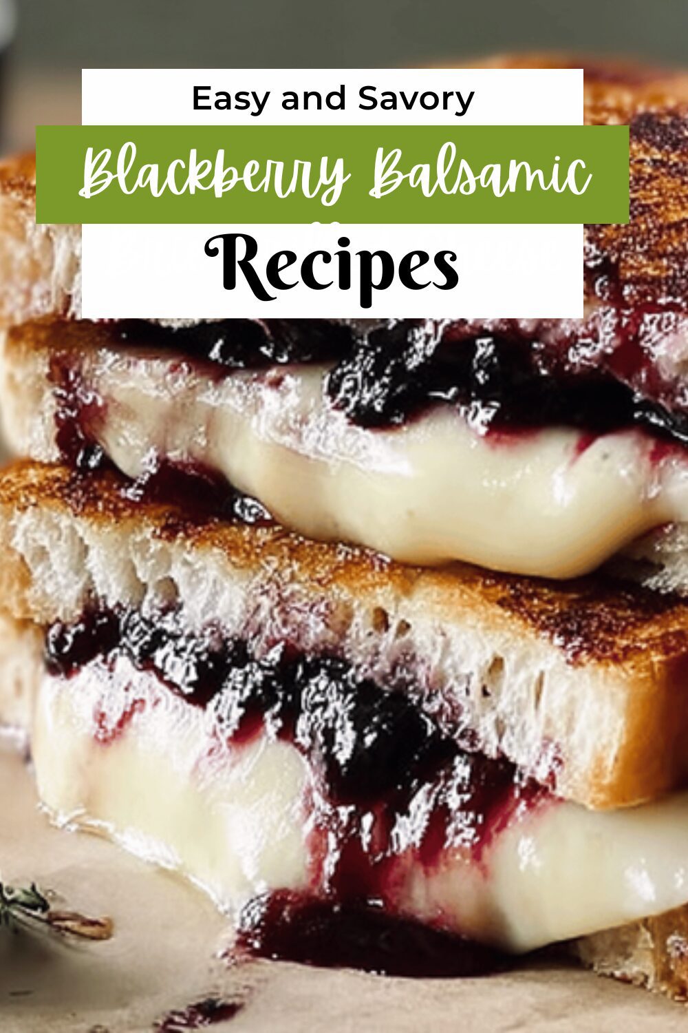 Blackberry Balsamic Brie Grilled Cheese