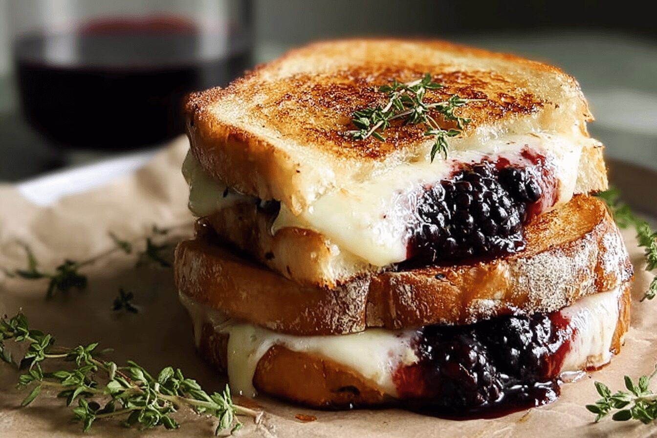 Blackberry Balsamic Brie Grilled Cheese