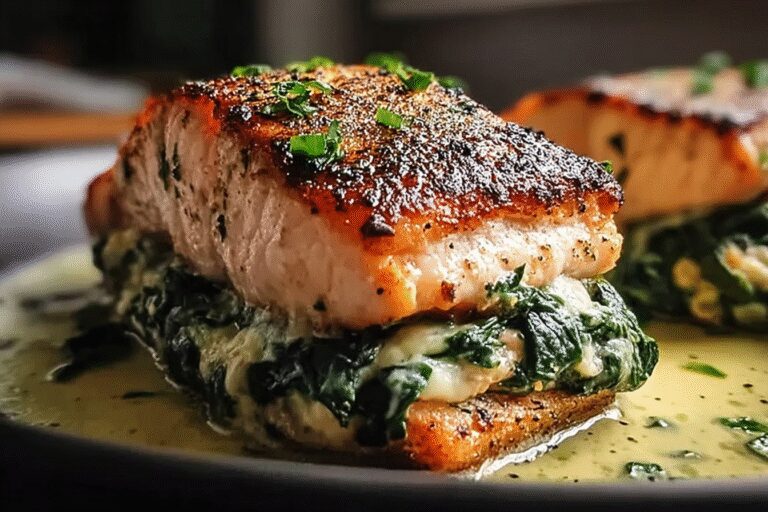Blackened Salmon Stuffed With Spinach Parmesan 39.Png