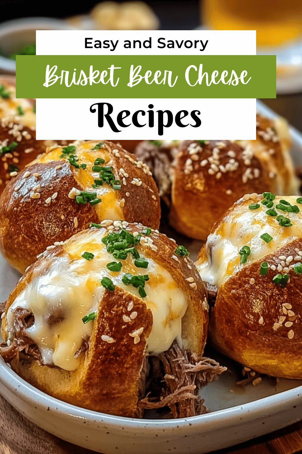 Smoked Brisket Beer Cheese Pretzel Bombs Recipe For Game Day Snacks 7 Brisket Beer Cheese Bombs