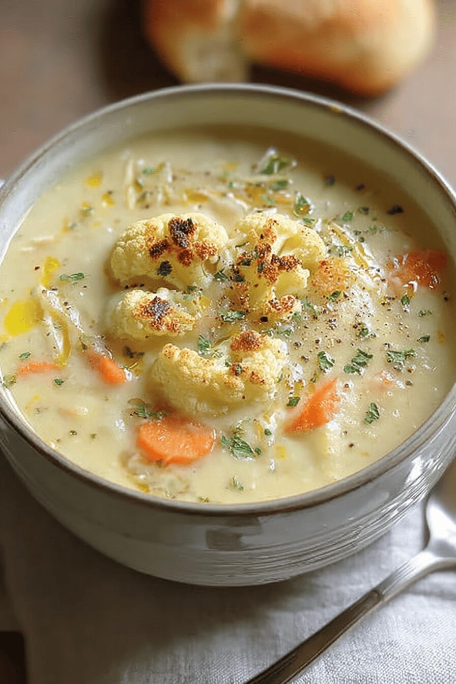 Cheddar Cauliflower Soup