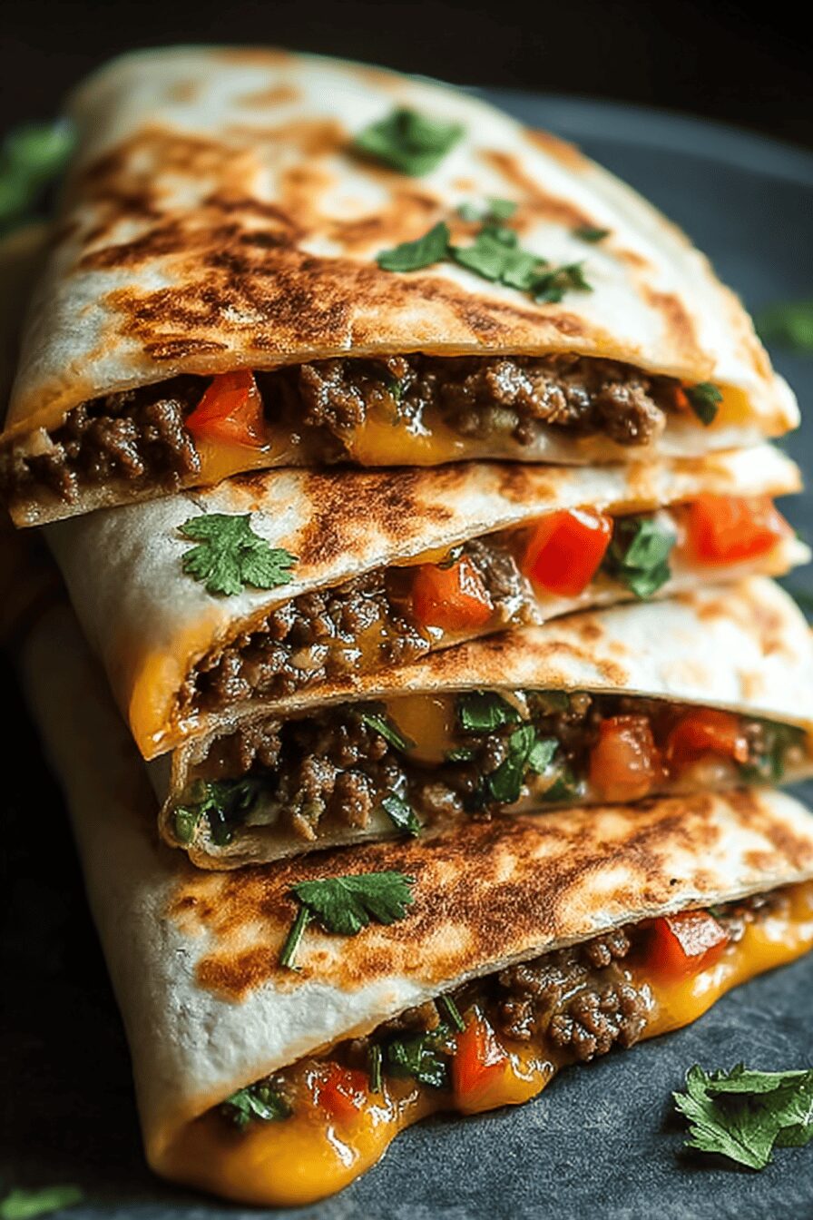 Cheeseburger Quesadillas