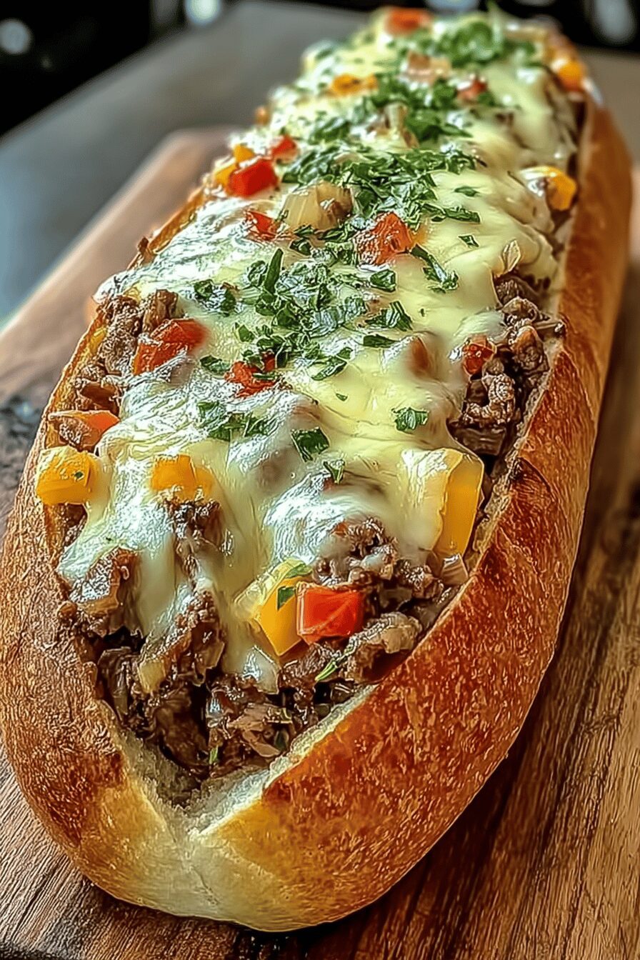 Philly Cheesesteak Cheese Bread Recipe For Savory Sandwich Lovers 6 Cheesesteak Stuffed Garlic Loaf