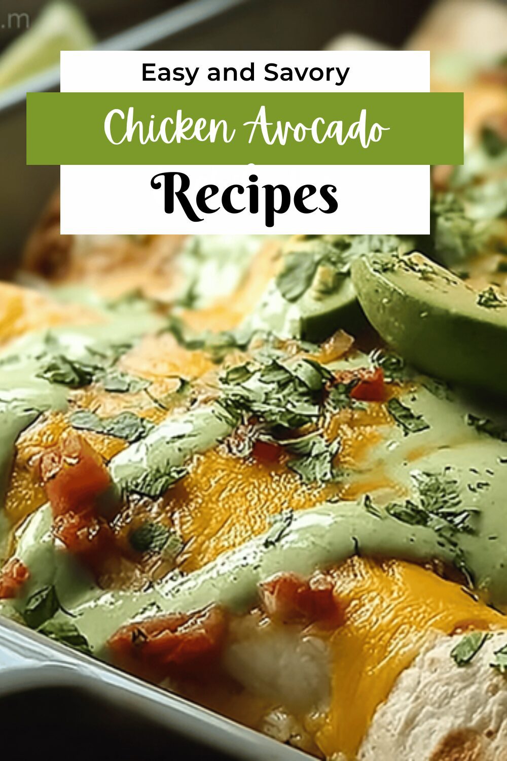 Chicken Avocado Enchiladas