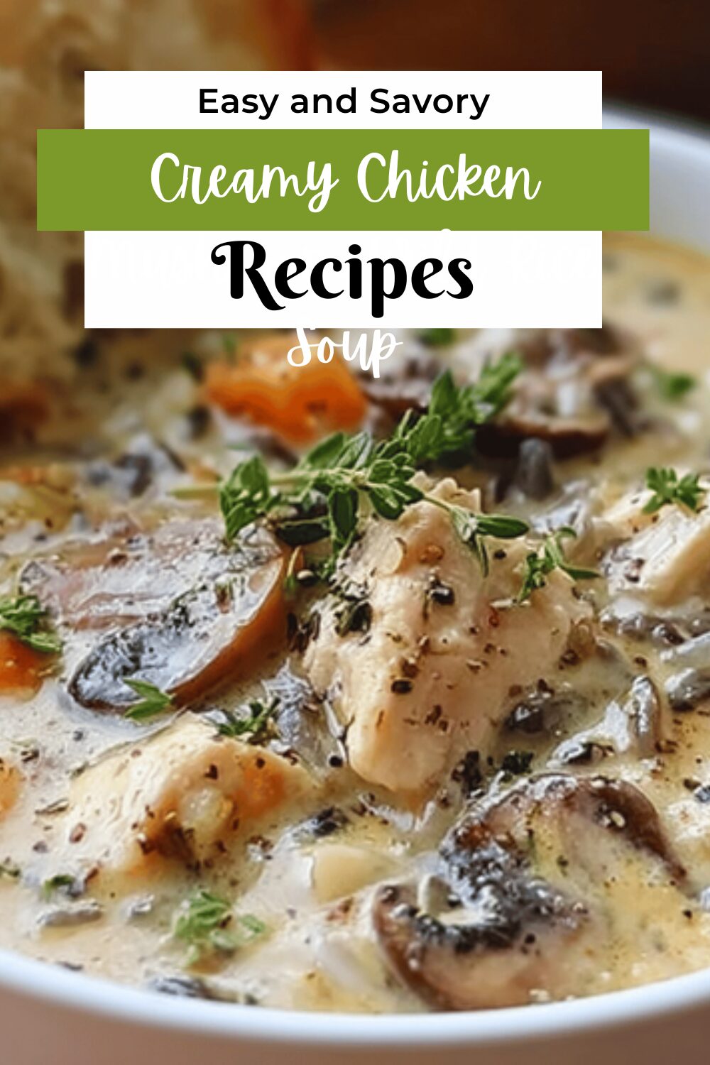 Creamy Chicken Mushroom Wild Rice Soup