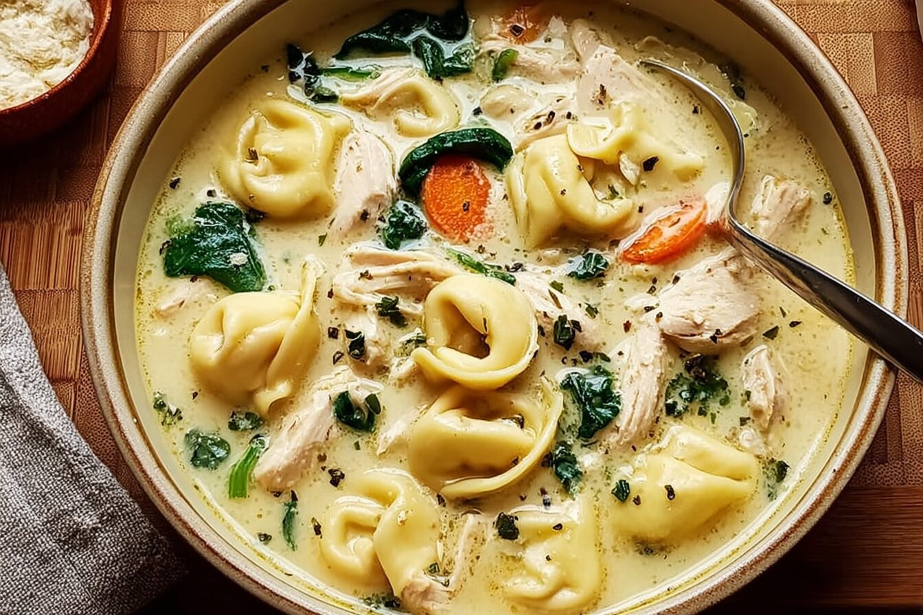 Creamy Chicken Tortellini Soup