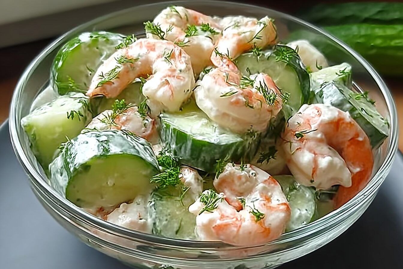 Creamy Cucumber Shrimp Salad