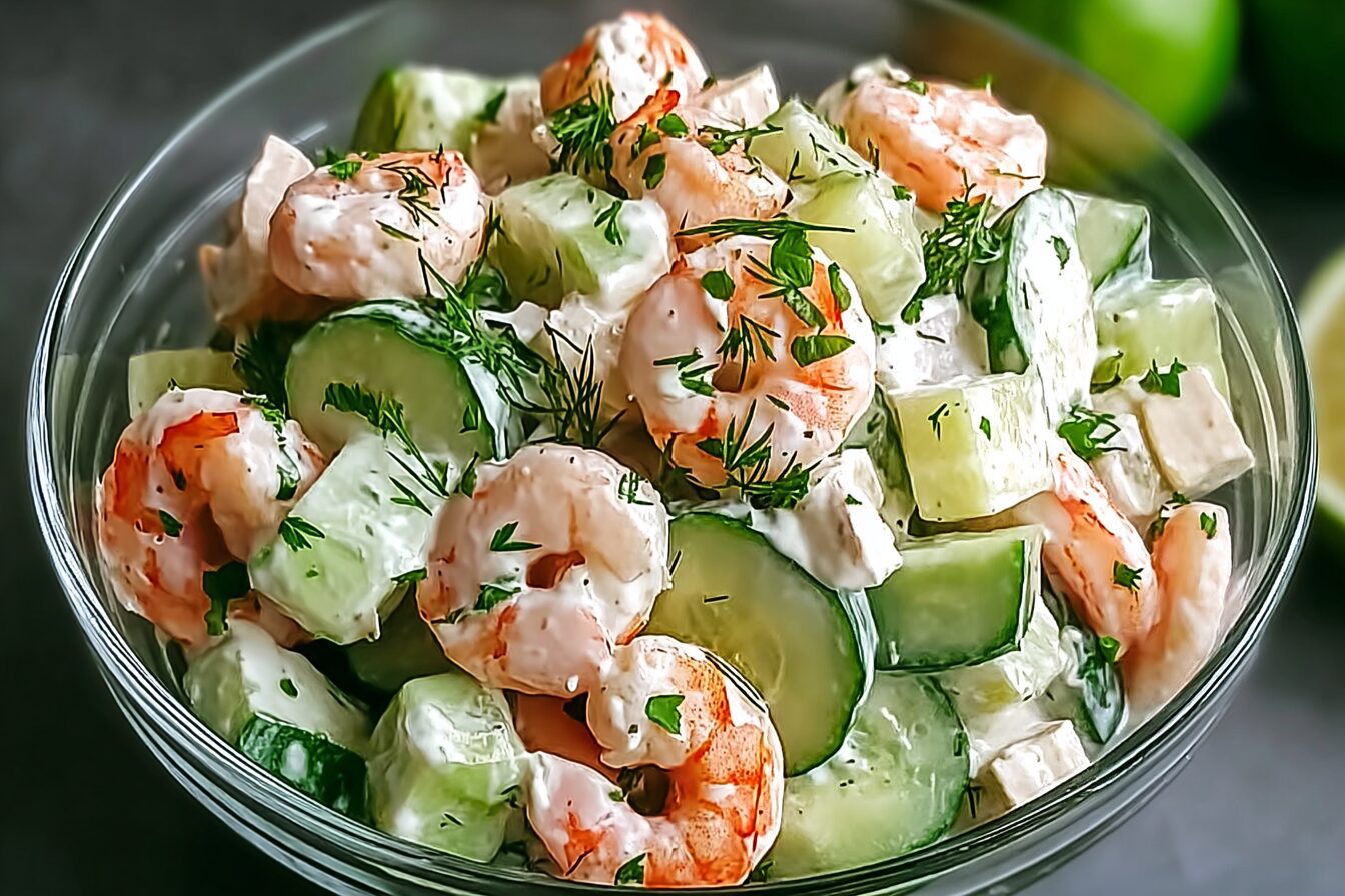 Cucumber Shrimp Salad Recipes For Fresh And Light Meals 6 Creamy Cucumber Shrimp Salad