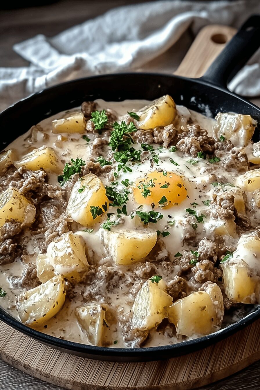 Creamy Meat Potato Skillet