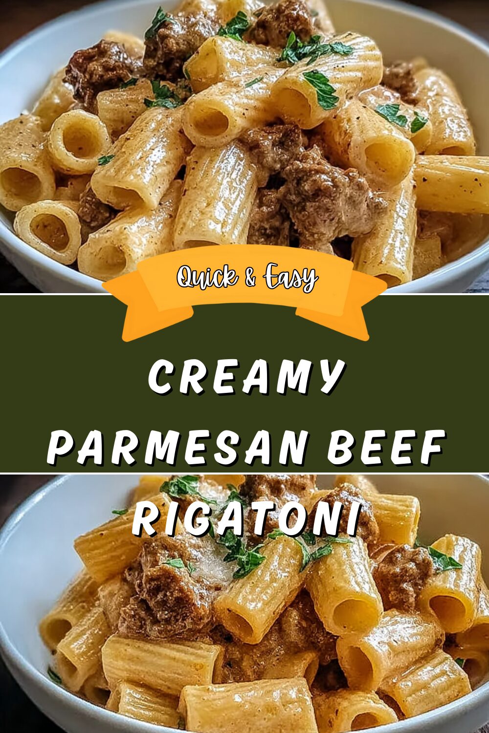 Creamy Parmesan Beef Rigatoni
