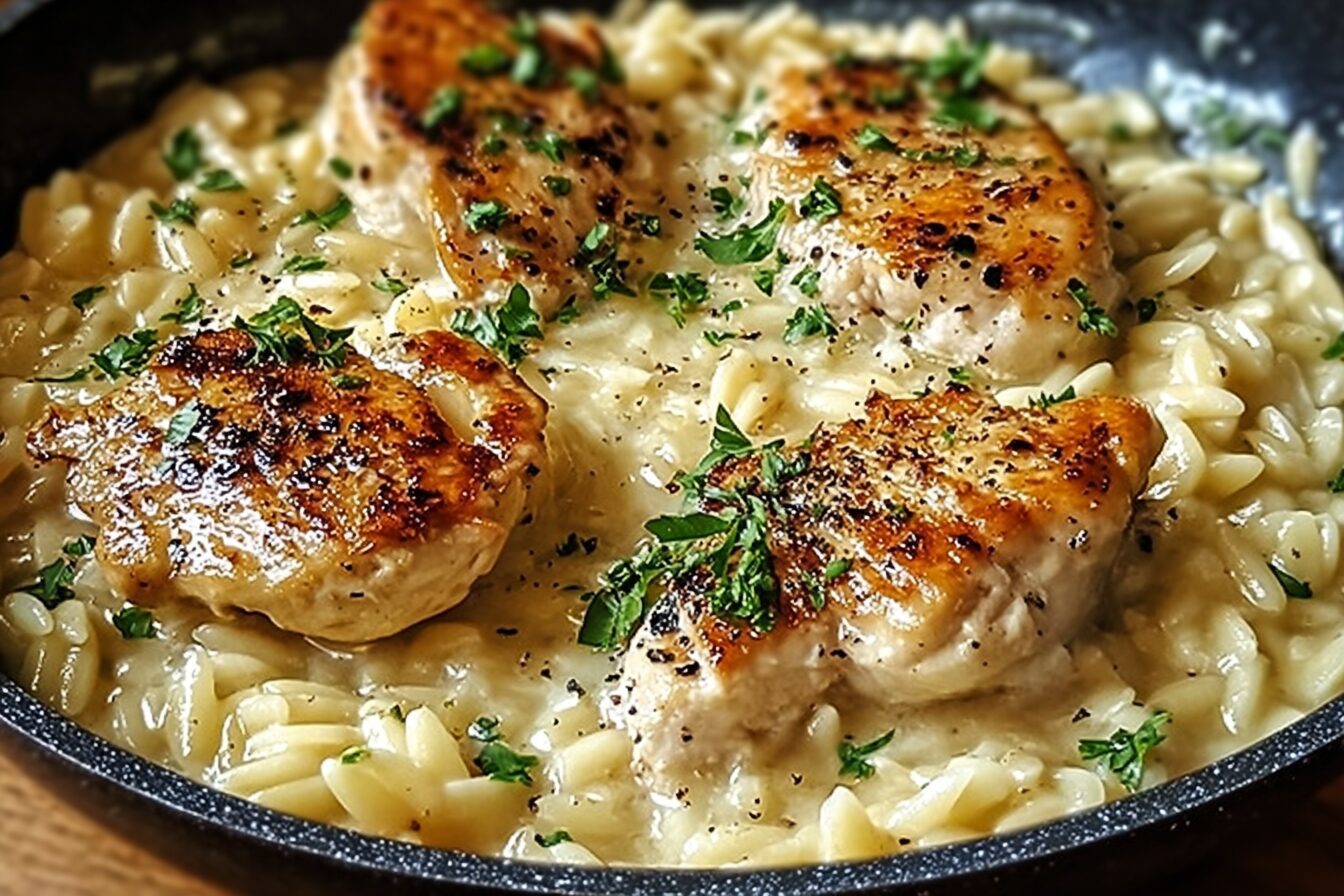 Creamy Parmesan Chicken And Orzo