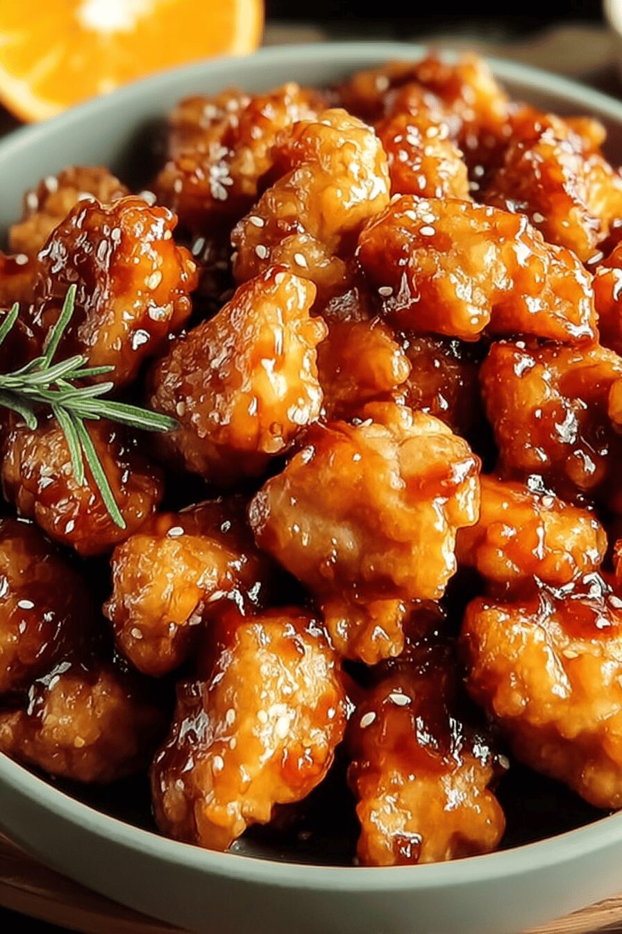 Crispy Orange Chicken Thighs