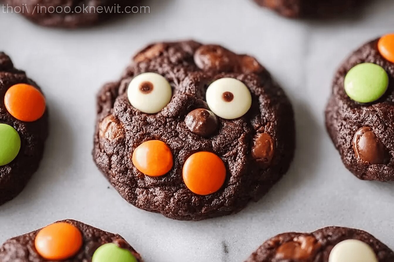Double Chocolate Halloween Cookies