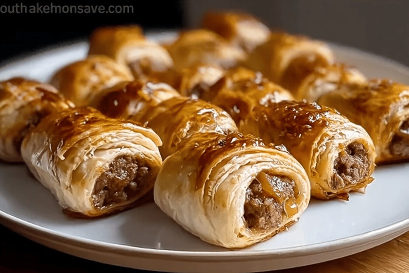 French Onion Sausage Rolls