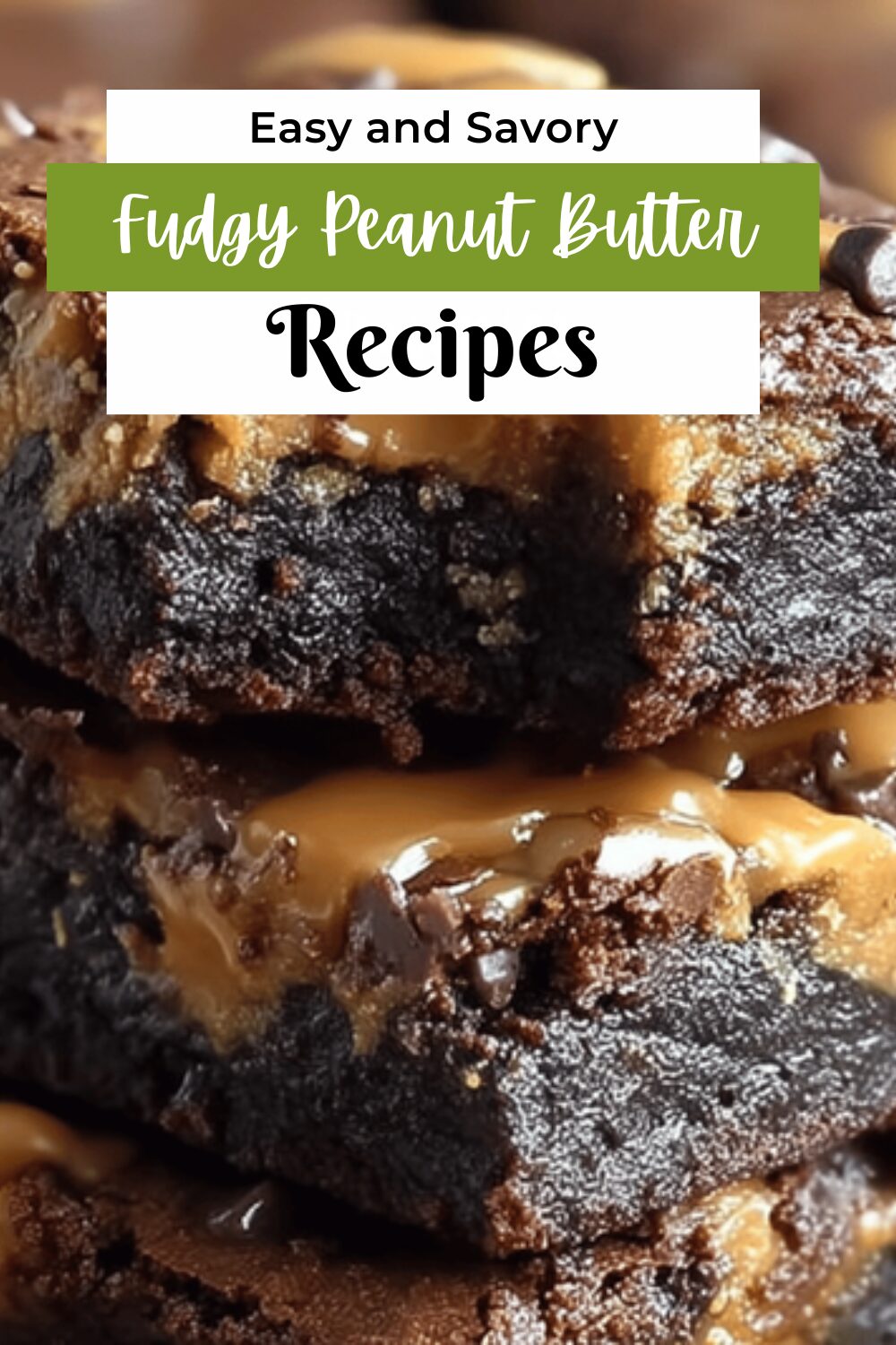 Fudgy Peanut Butter Brownies