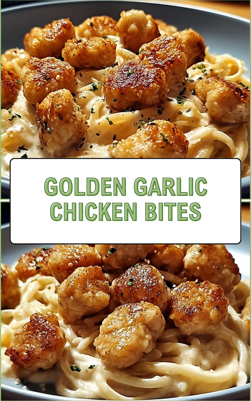 Golden Garlic Chicken Bites