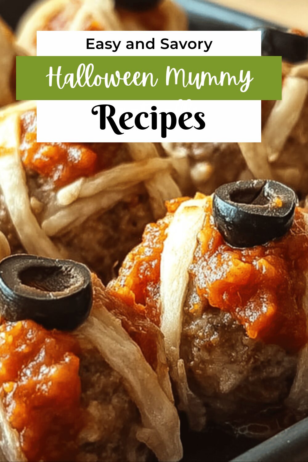 Halloween Mummy Meatballs