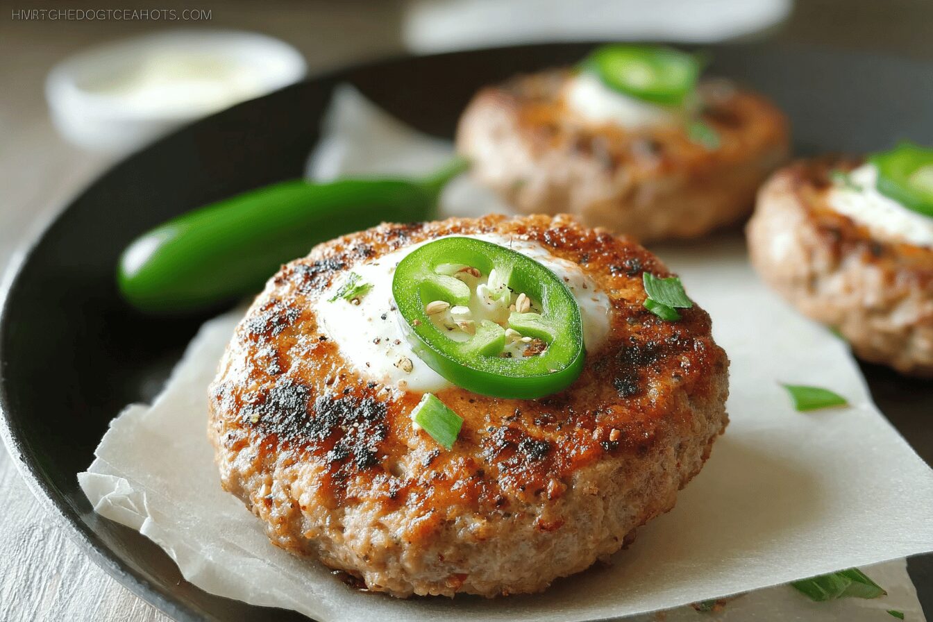 Jalapeno Popper Turkey Burgers
