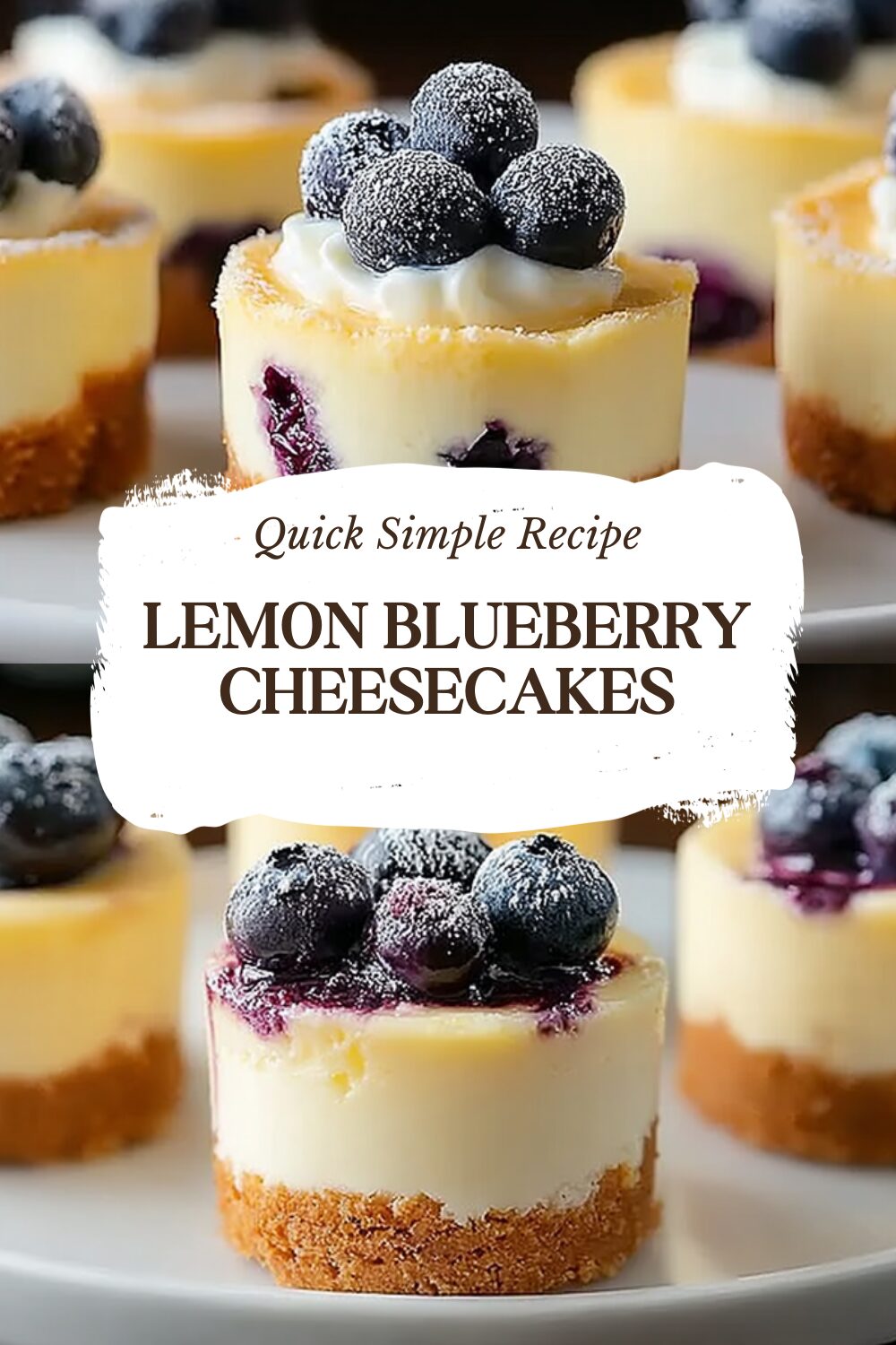 Lemon Blueberry Cheesecakes