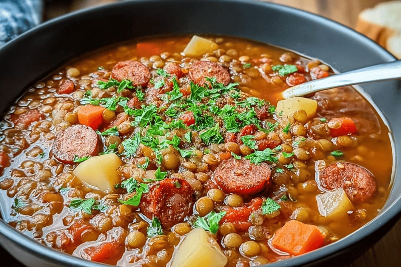Lentil And Chorizo Soup Recipe With Rich Spices And Hearty Flavors 6 Lentil Chorizo Soup