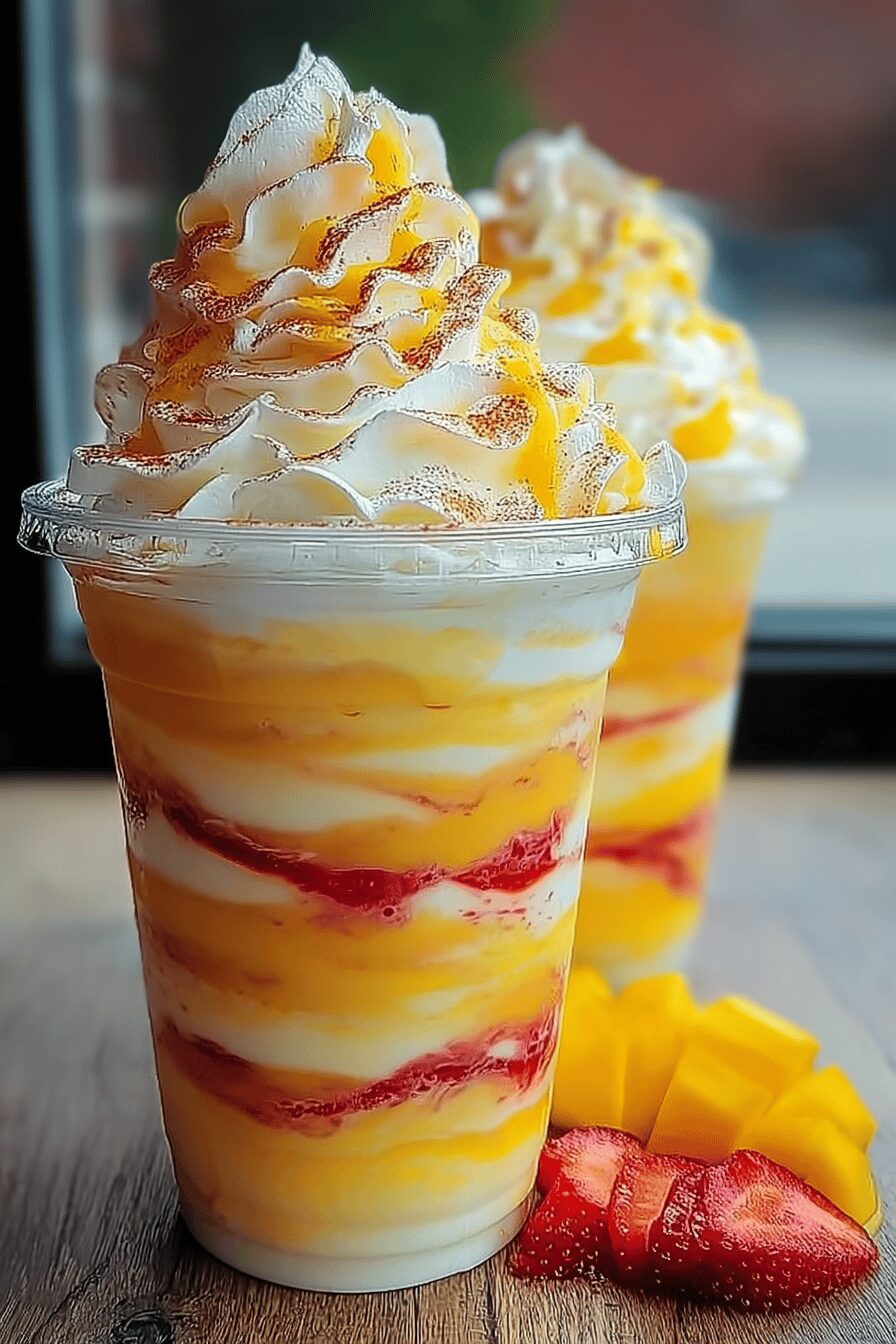 Mango Strawberry Sunrise Frappuccino Recipe For A Refreshing Morning Treat 6 Mango Strawberry Sunrise Frappuccino