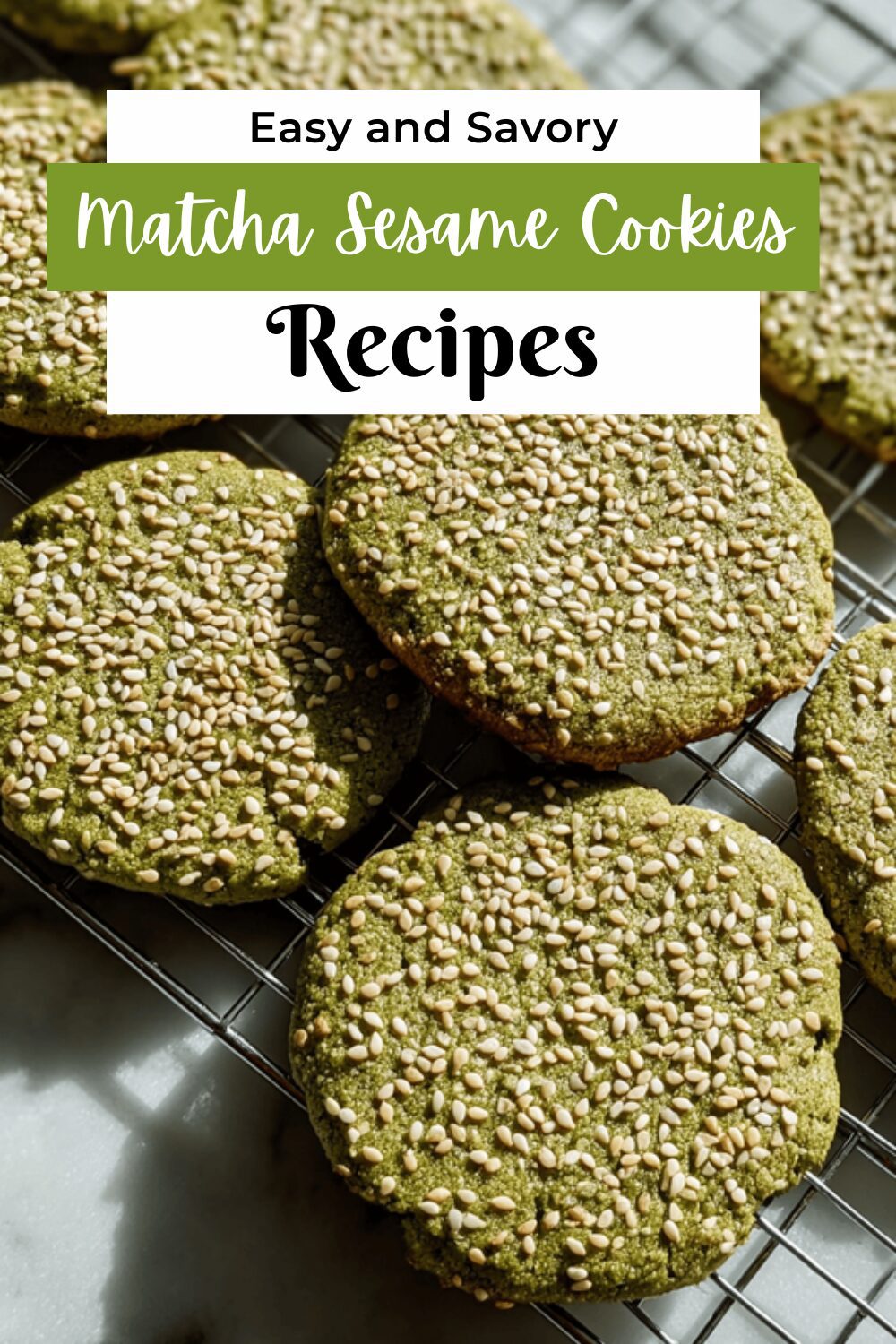 Matcha Sesame Cookies
