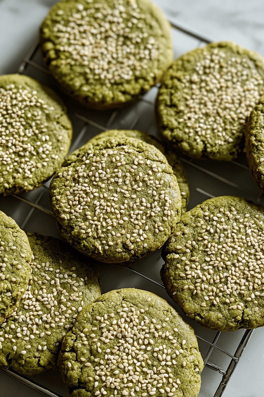 Matcha Sesame Cookies
