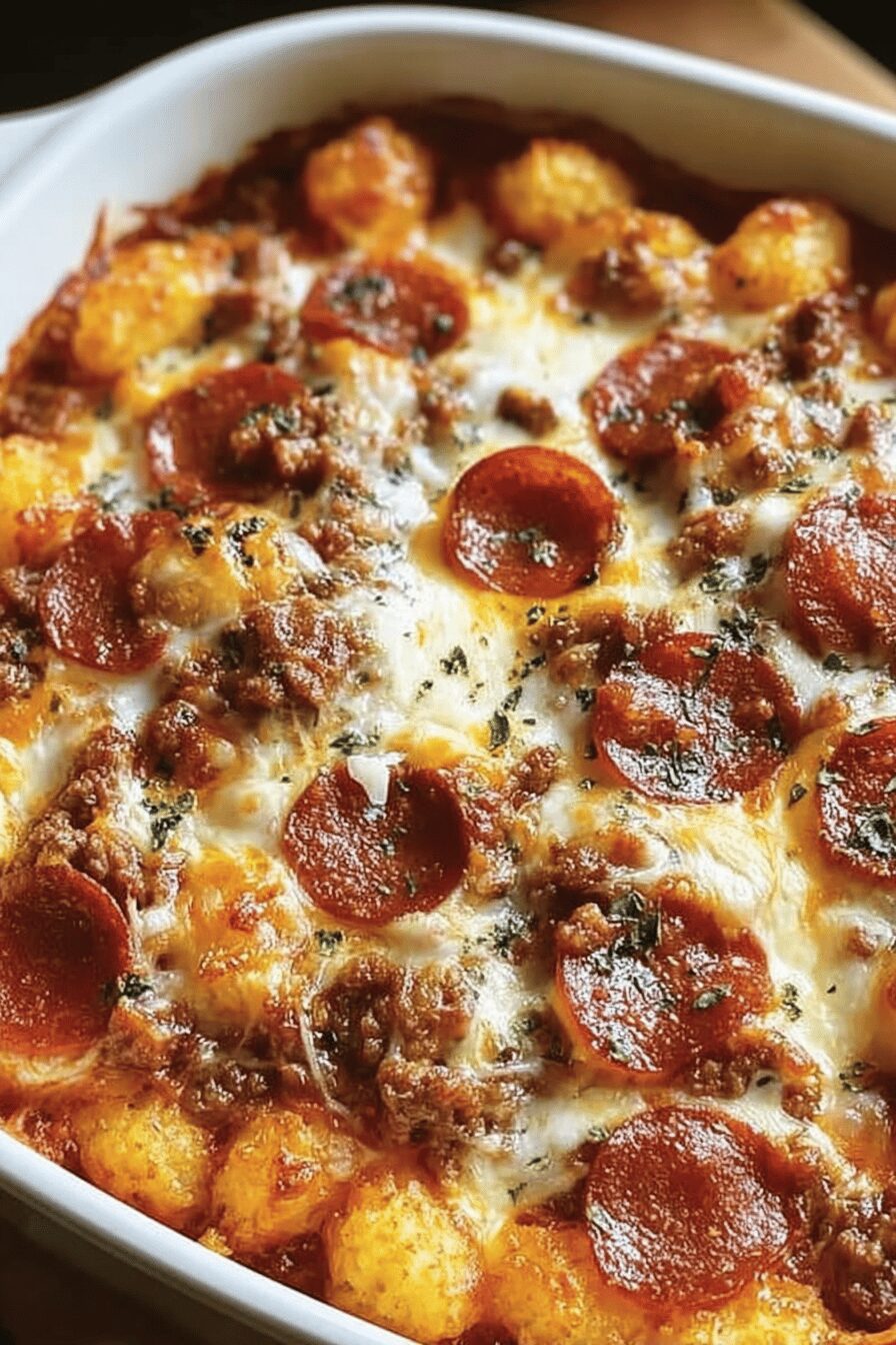 Meatlover'S Tater Tot Pizza Casserole Recipe For Savory Comfort 6 Meat Lovers Tot Casserole