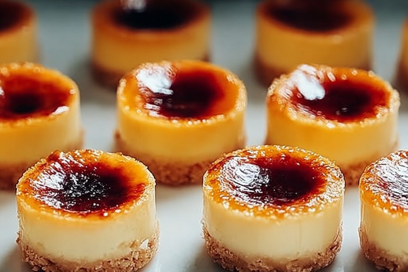 Mini Creme Brulee Cheesecakes