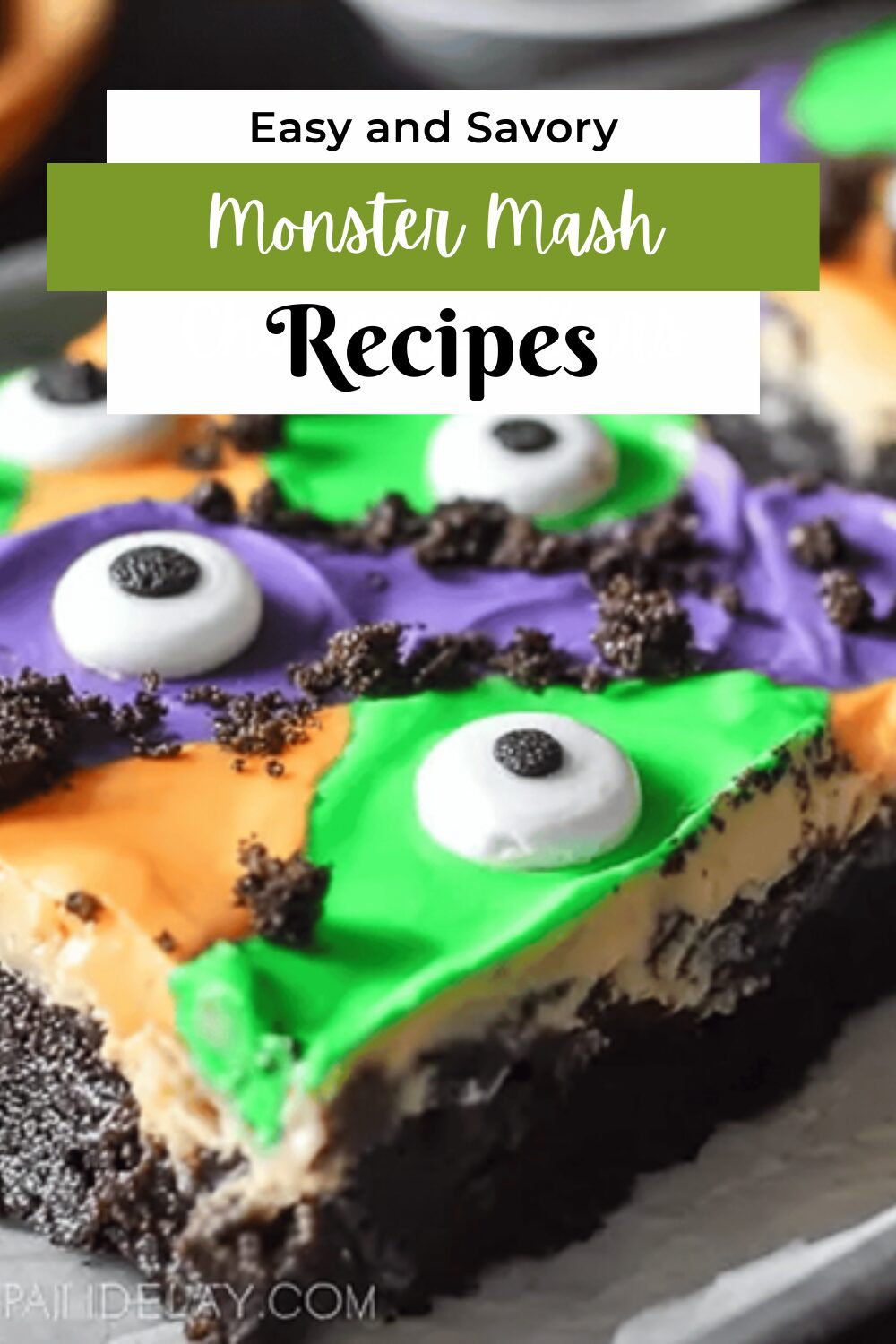 Monster Mash Cheesecake Bars