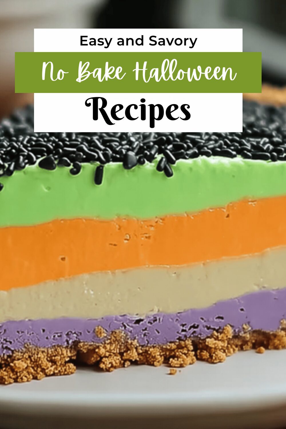 No Bake Halloween Cheesecake