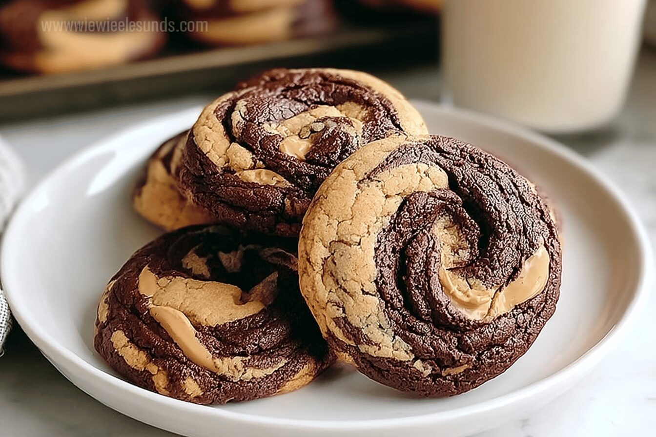 Peanut Butter Brownie Swirl Cookies