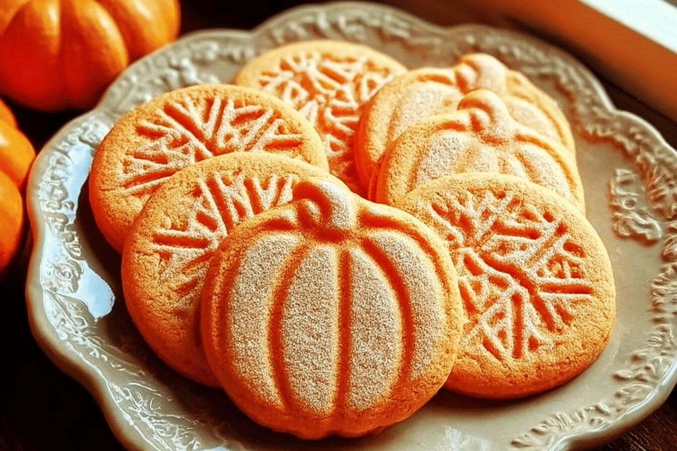 Pumpkin Shaped Sugar Cookies