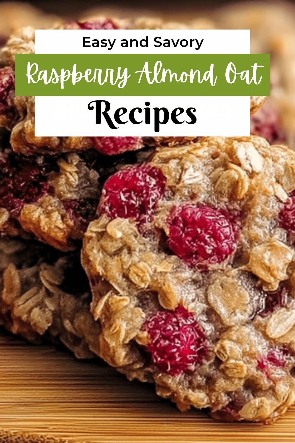 Raspberry Almond Oat Breakfast Cookies