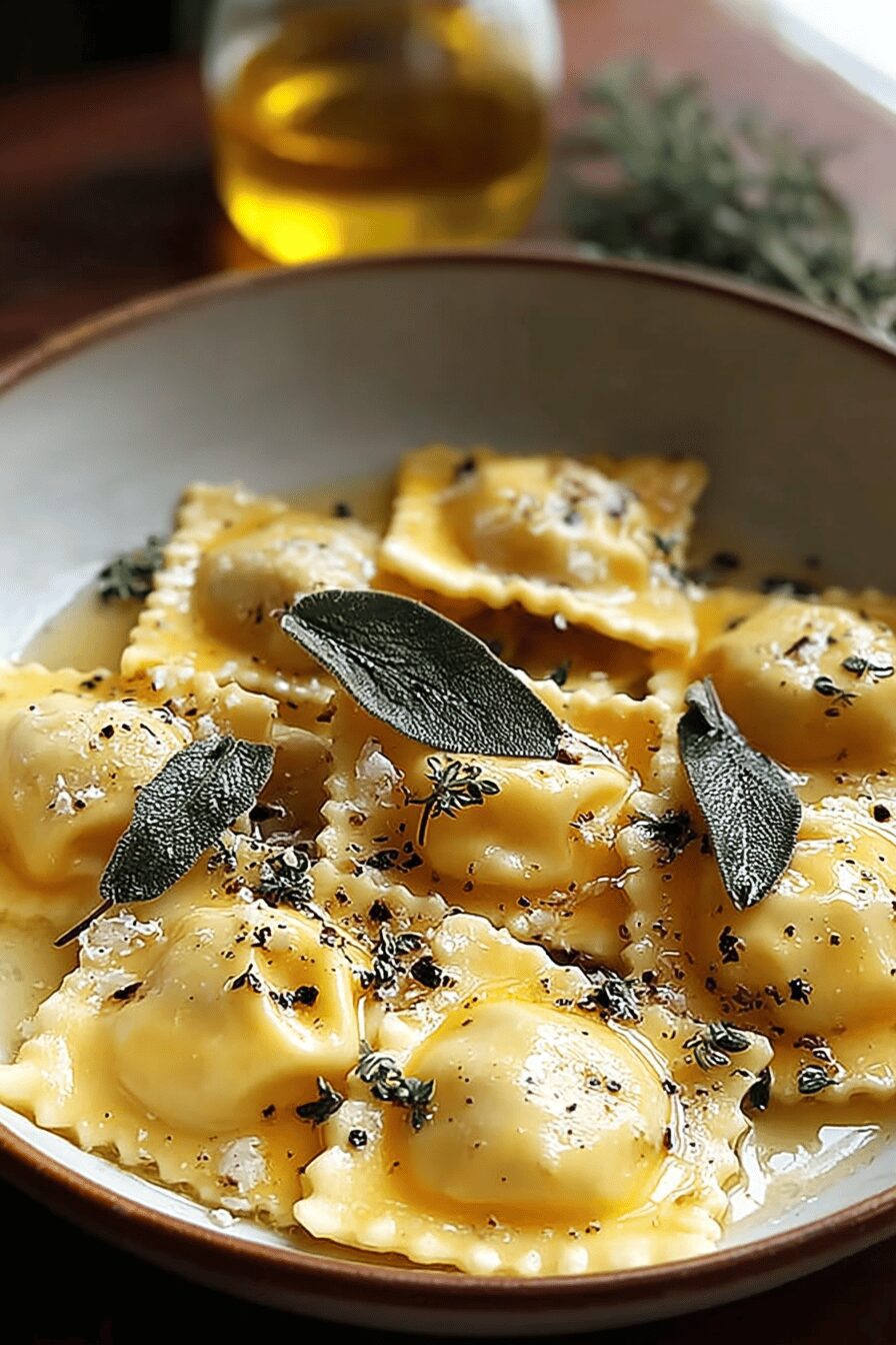 Ravioli Sage Butter Sauce