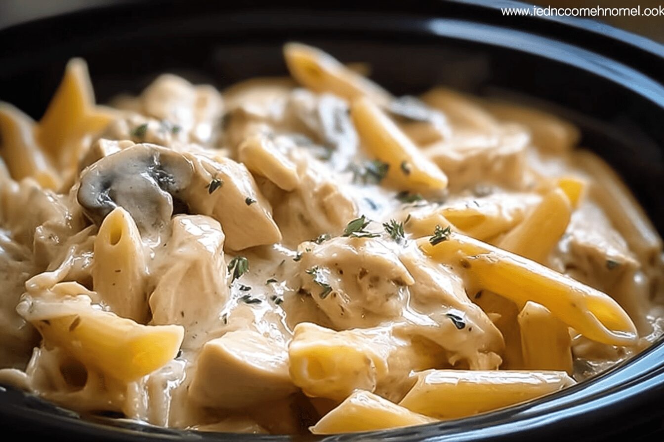 Slow Cooker Cheesy Chicken Penne