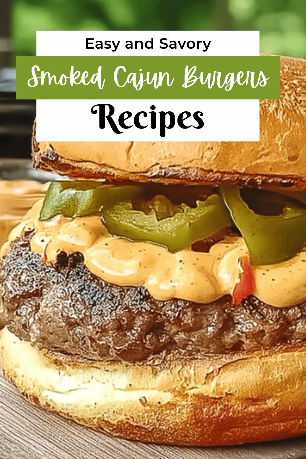 Smoked Cajun Burgers