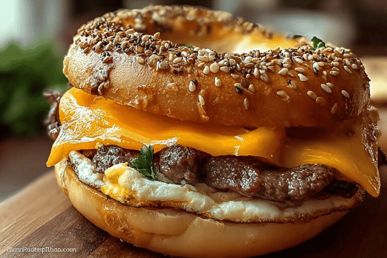 Steak Egg Cheese Bagel 55.Png
