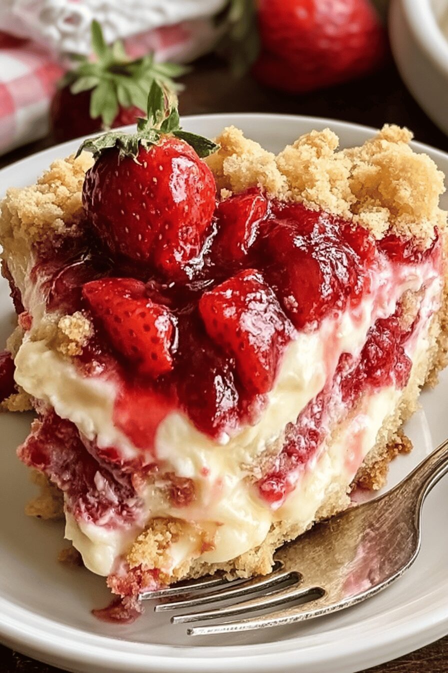 Strawberry Cheesecake Dump Cake