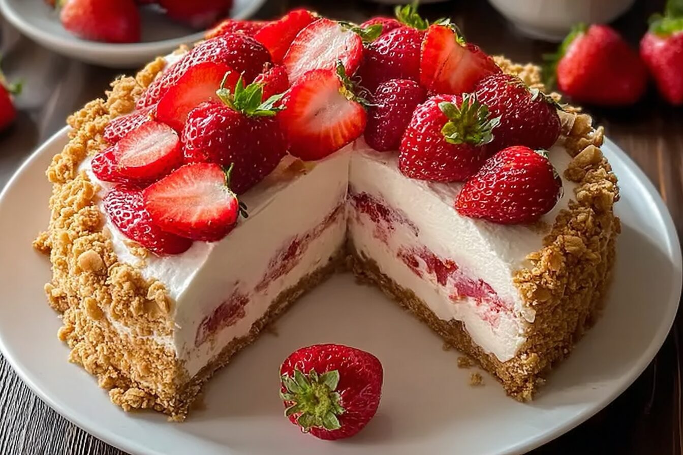 Strawberry Crunch Cheesecake
