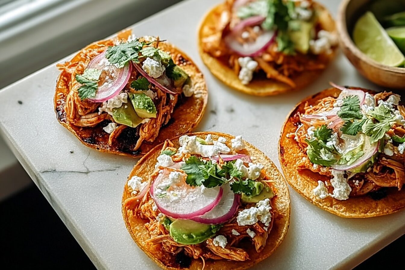 Tostadas De Tinga Recipe With Authentic Mexican Chicken And Spicy Sauce 6 Tinga De Pollo Tostadas