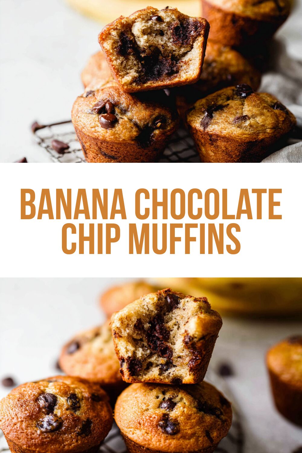 Banana Chocolate Chip Muffins Soft Moist Quick Breakfast Treat 7 Banana Chocolate Chip Muffins