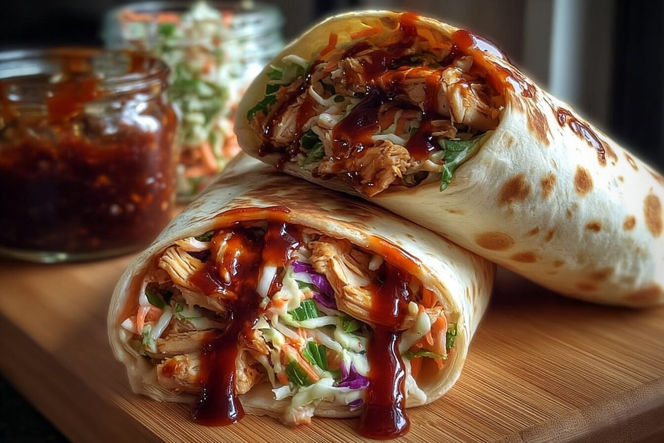 Bbq Chicken Coleslaw Wraps