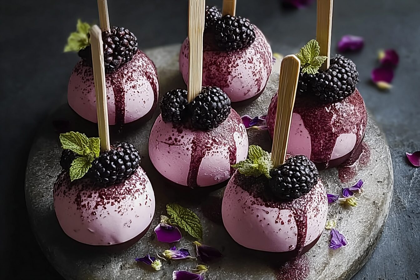 Blackberry Cheesecake Pops