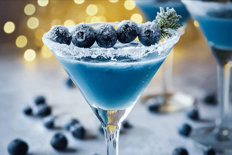 Blueberry Snow Martini Cocktail 83.Png