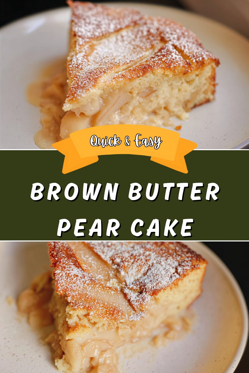 Brown Butter Pear Cake