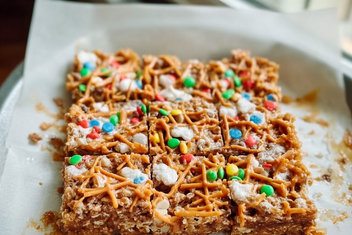 Buddy The Elf Spaghetti Cookie Bars