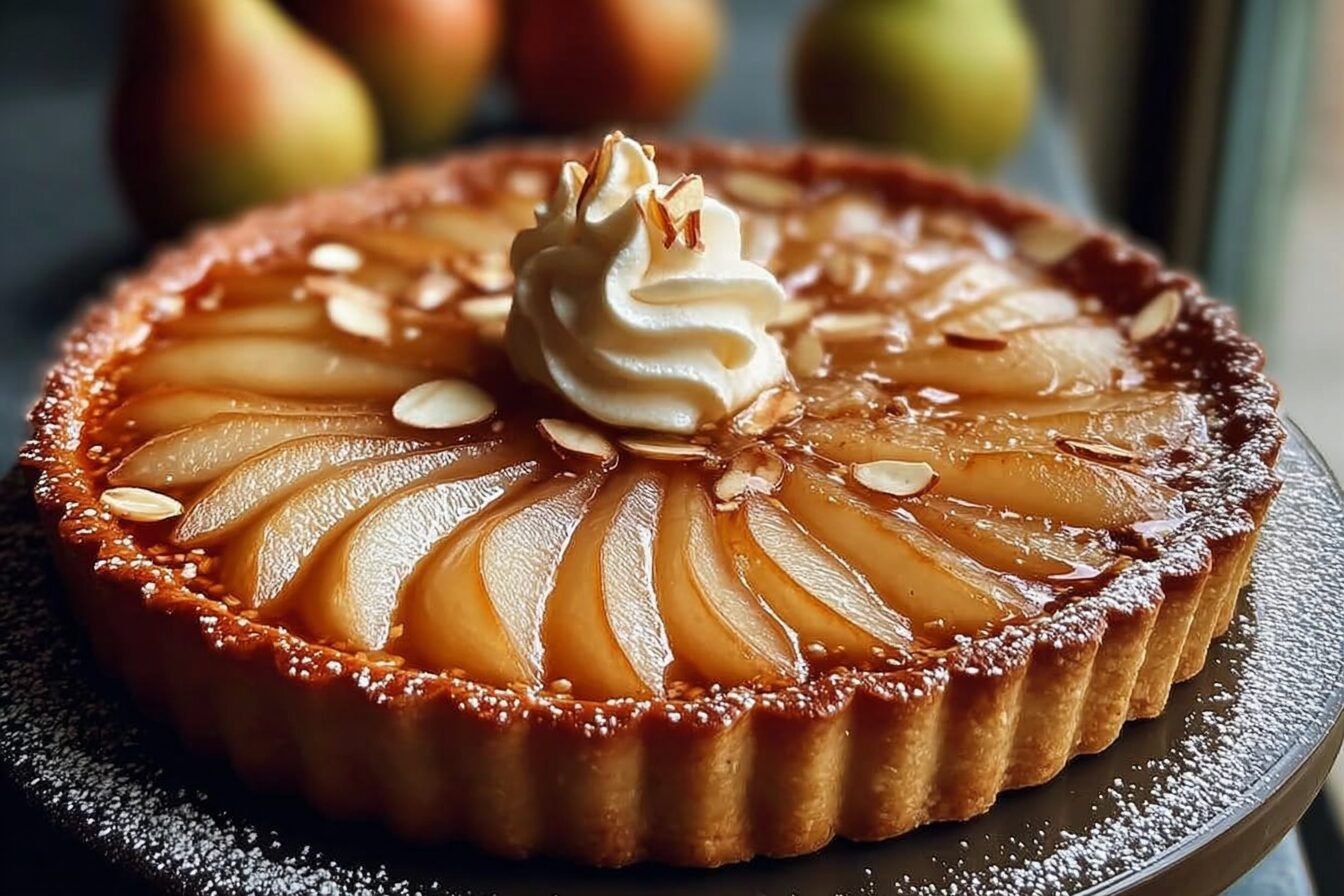Caramelized Pear Almond Tart
